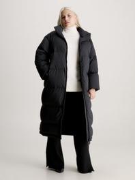 Manteau long sans coutures en duvet