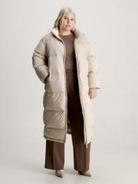 Manteau long sans coutures en duvet