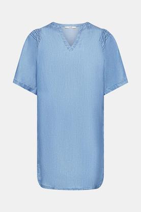 Robe tunique imitation denim offre à 24,99€ sur Esprit