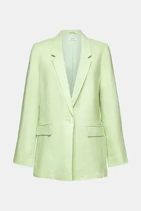 Veste de tailleur en lin à boutonnage droit offre à 74,99€ sur Esprit