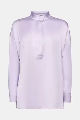 Blouse en satin à col droit offre à 34,99€ sur Esprit