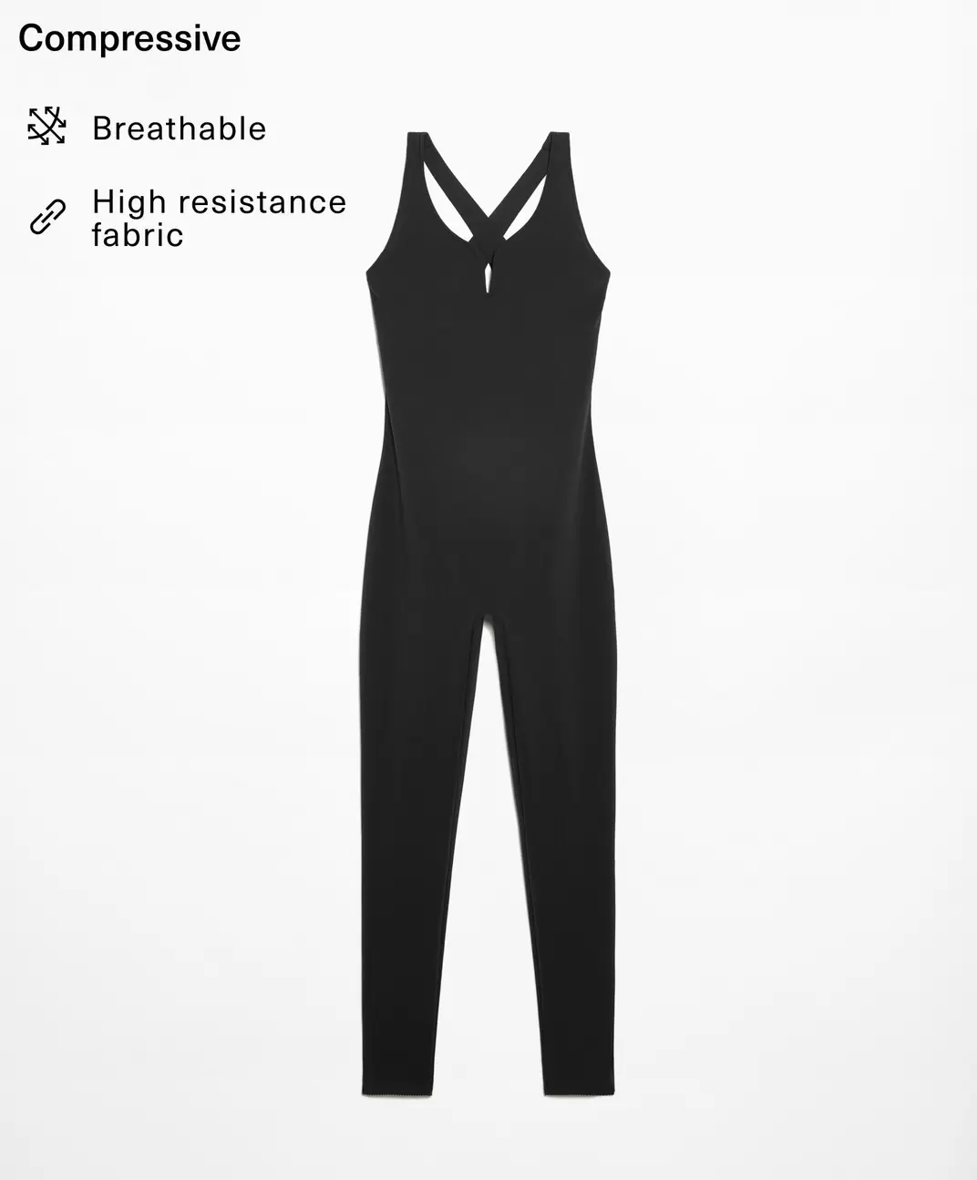 Compressive jumpsuit with trim offre à 59,99€ sur Oysho