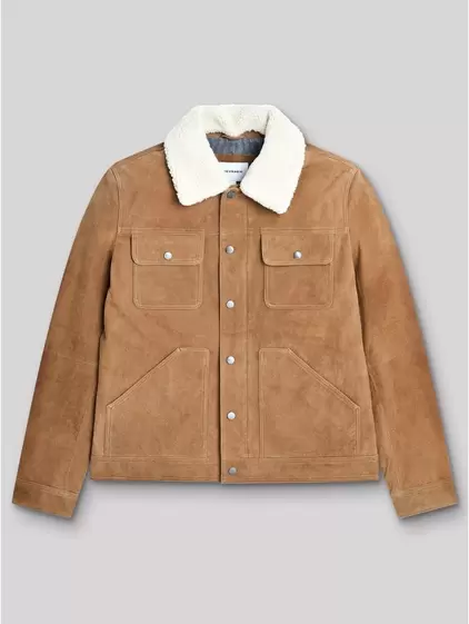 Blouson en cuir col sherpa offre à 130€ sur Devred