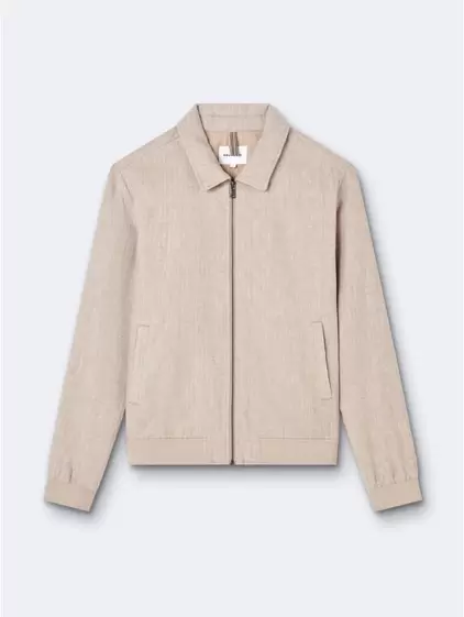 Blouson en coton-lin col chemise offre à 40€ sur Devred