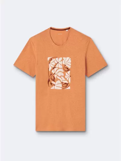 T-shirt col rond en coton à motif offre à 10€ sur Devred