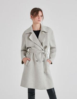 Manteau taupe clair forme trench offre à 290,5€ sur IKKS