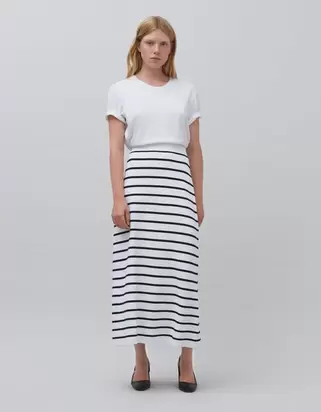 Jupe longue marinière femme offre à 62€ sur IKKS