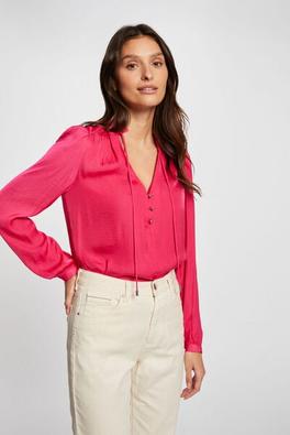 blouse manches longues rose moyen femme