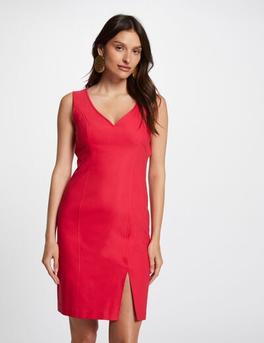 Robe courte moulante fendue rouge moyen femme offre à 70€ sur Morgan