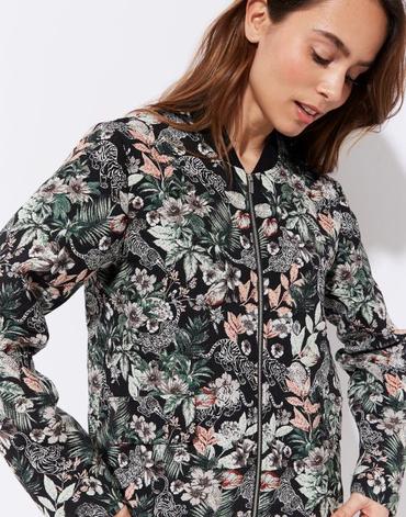 Veste jacquard noir femme