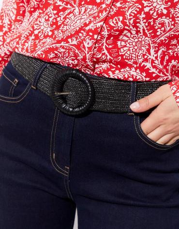 ceinture large + de 5 cm unie noir femme