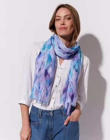 Foulard imprimé mauve femme offre à 24,99€ sur Jacqueline Riu