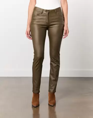 Pantalon long slim uni kaki femme offre à 59,99€ sur Jacqueline Riu