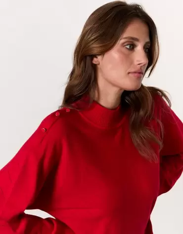 Pull fin uni rouge femme offre à 49,99€ sur Jacqueline Riu