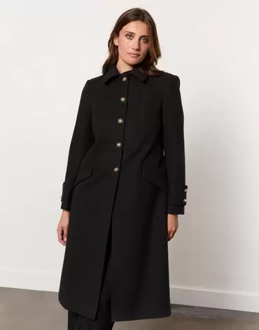 Manteau long uni noir femme offre à 179,99€ sur Jacqueline Riu