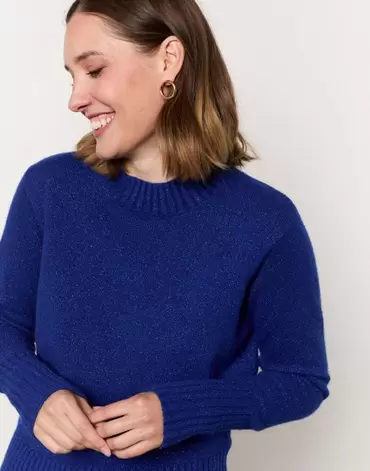 Pull épais contenant de la laine uni bleu femme offre à 49,99€ sur Jacqueline Riu