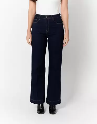 Jean long flare marine femme offre à 59,99€ sur Jacqueline Riu