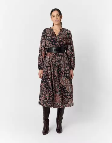 Robe longue imprimée noir femme offre à 89,99€ sur Jacqueline Riu