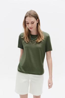 tshirt tika vert kaki femme