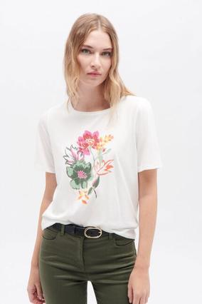 T-shirt talix ivoire femme offre à 40€ sur Caroll