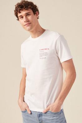 T-shirt manches courtes ecru homme