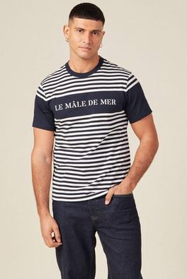 T-shirt manches courtes bleu marine homme