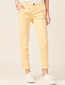 Pantalon chino Instinct jaune clair femme offre à 39,99€ sur Bonobo