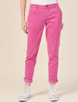 Pantalon chino Instinct rose framboise femme offre à 19,99€ sur Bonobo