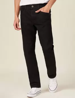 Jeans straight éco-responsable denim noir homme offre à 49,99€ sur Bonobo