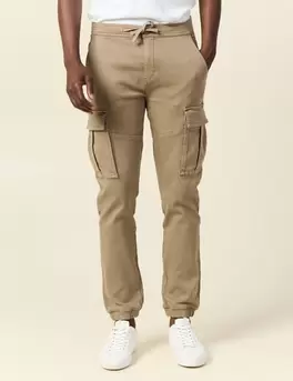 Pantalon battle bas resserré taupe homme offre à 34,99€ sur Bonobo