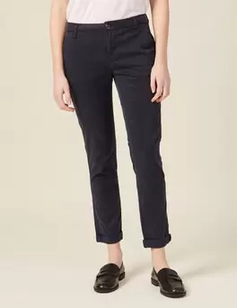 Pantalon chino Instinct bleu foncé femme offre à 39,99€ sur Bonobo