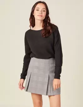 Pull manches longues noir femme offre à 27,99€ sur Bonobo