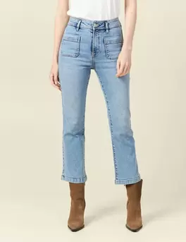 Jeans bootcut 7/8ème denim used femme offre à 34,99€ sur Bonobo