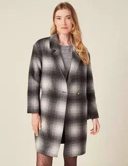 Manteau droit long noir femme offre à 51,99€ sur Bonobo