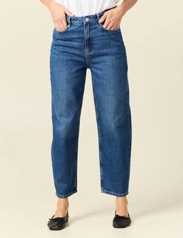 Jeans barrel taille haute denim stone femme offre à 39,19€ sur Bonobo