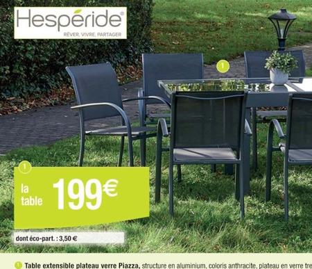 Hesperide - La Table offre à 199€ sur Cora