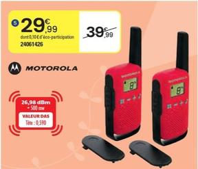 Motorola - Talkies-Walkies Rouges T42 offre à 29,99€ sur JouéClub