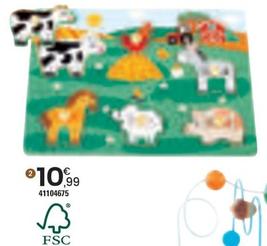 L'atelier du Bois - Puzzle - Les animaux de la ferme offre à 10,99€ sur JouéClub