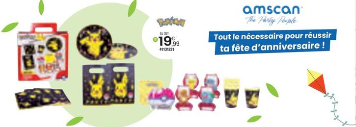 Pokémon Kit de fête 8 personnes offre à 19,99€ sur JouéClub