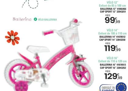 Vélo Ballerina 12'' offre à 99,99€ sur JouéClub