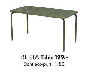 Rekta - Table offre à 199€ sur Casa