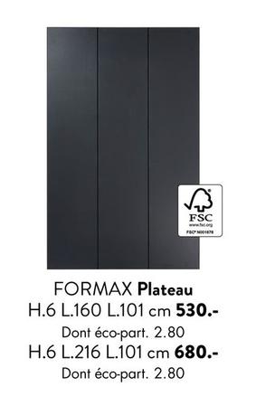 Formax - Plateau offre à 530€ sur Casa