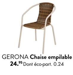 Gerona - Chaise Empilable offre à 24,95€ sur Casa