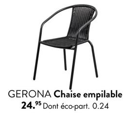 Gerona - Chaise Empilable offre à 24,95€ sur Casa