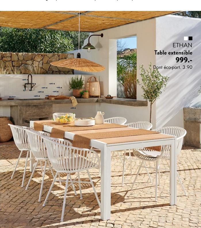 Ethan - Table Extensible offre à 999€ sur Casa