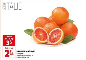 Oranges Sanguines offre à 2,33€ sur Auchan Hypermarché