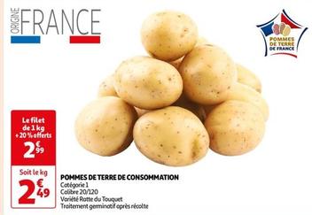 Pommes De Terre De Consommation offre à 2,49€ sur Auchan Hypermarché