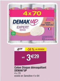 Demak Up - Coton Disque Démaquillant offre à 3,29€ sur Migros France