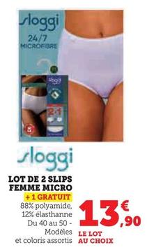 Sloggi - Lot De 2 Slips Femme Micro