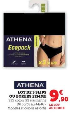 Athena - Lot De 3 Slips Ou Boxers Femme